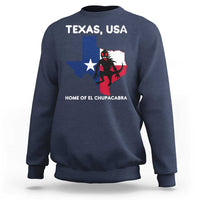 Chupacabra Texas Sweatshirt Home Of El Chupacabra Gothic Horror Gift - Wonder Print Shop