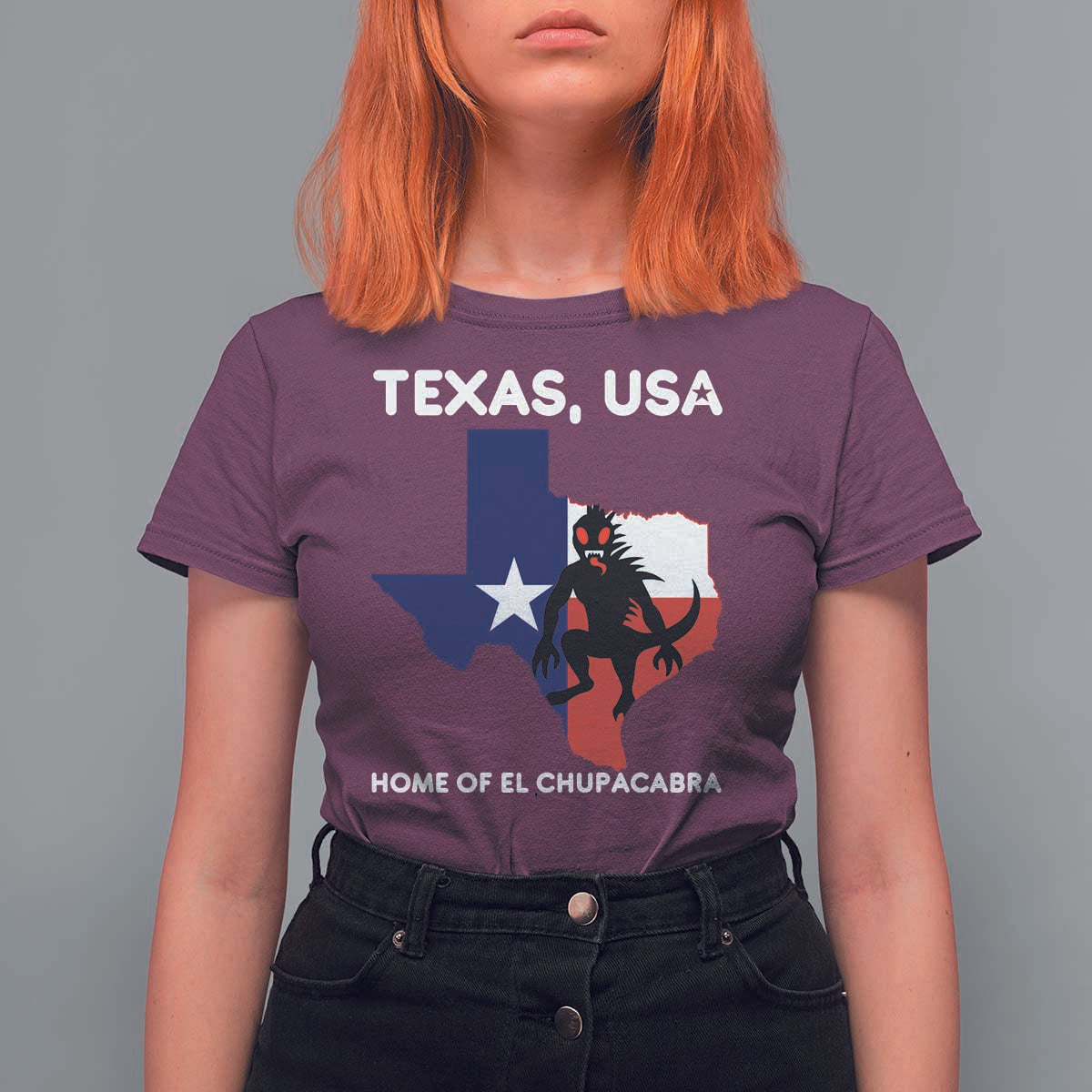 Chupacabra Texas T Shirt For Women Home Of El Chupacabra Gothic Horror Gift - Wonder Print Shop