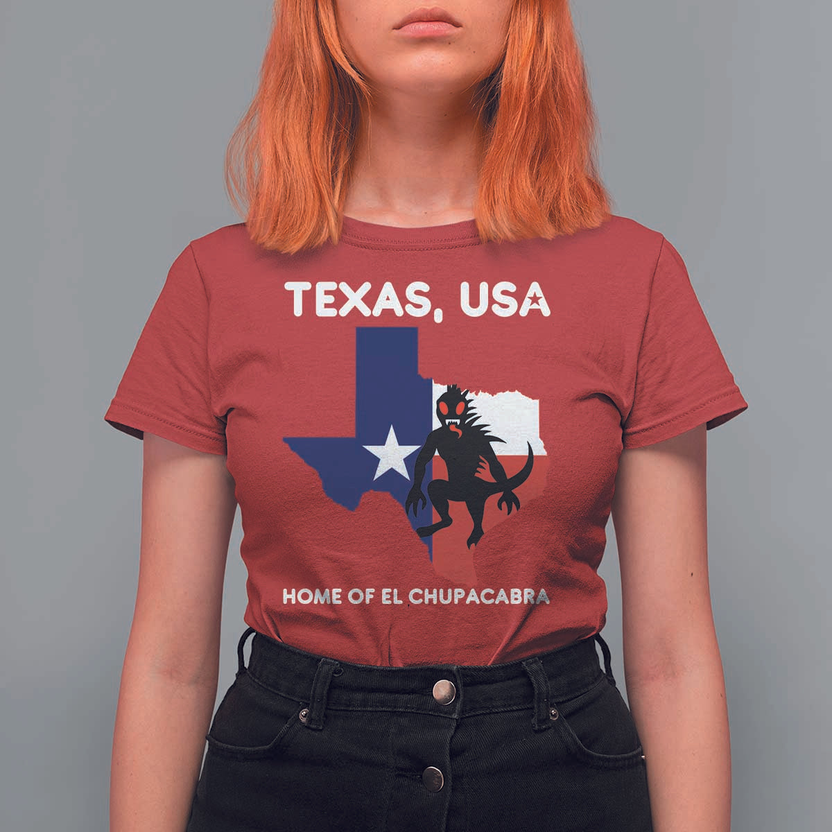 Chupacabra Texas T Shirt For Women Home Of El Chupacabra Gothic Horror Gift - Wonder Print Shop