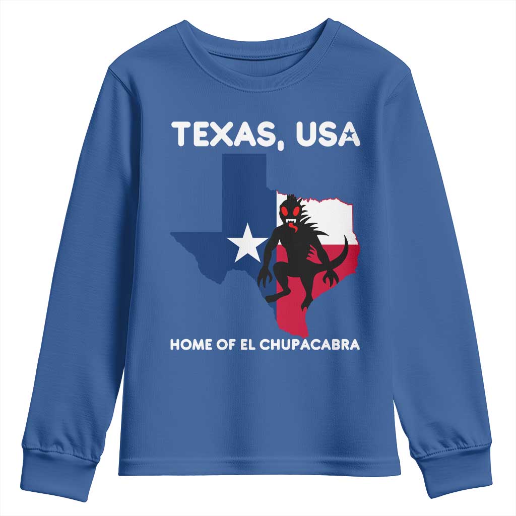 Chupacabra Texas Youth Sweatshirt Home Of El Chupacabra Gothic Horror Gift - Wonder Print Shop
