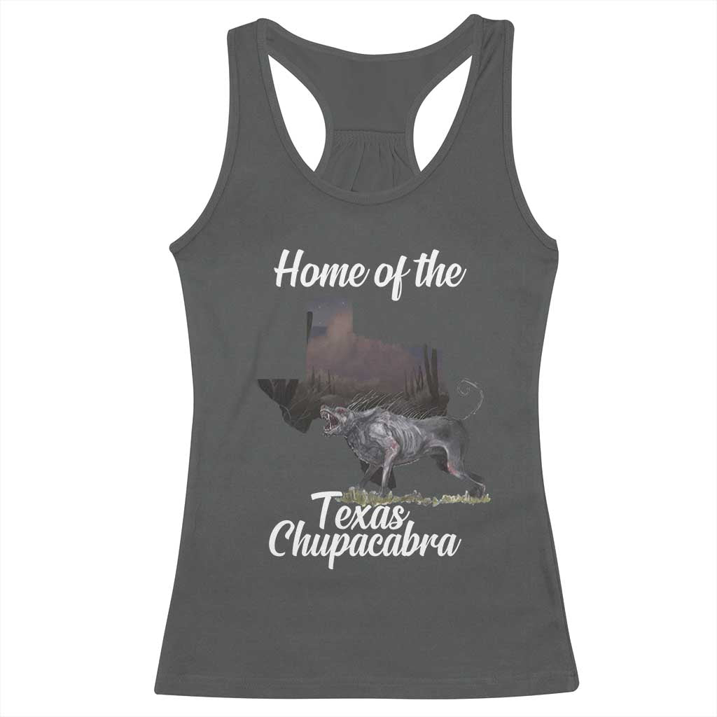 Chupacabra Racerback Tank Top Home Of The Texas Gothic Folklore Gift - Wonder Print Shop