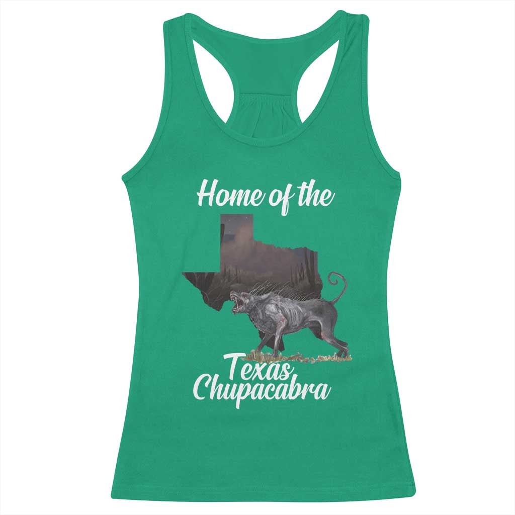 Chupacabra Racerback Tank Top Home Of The Texas Gothic Folklore Gift - Wonder Print Shop