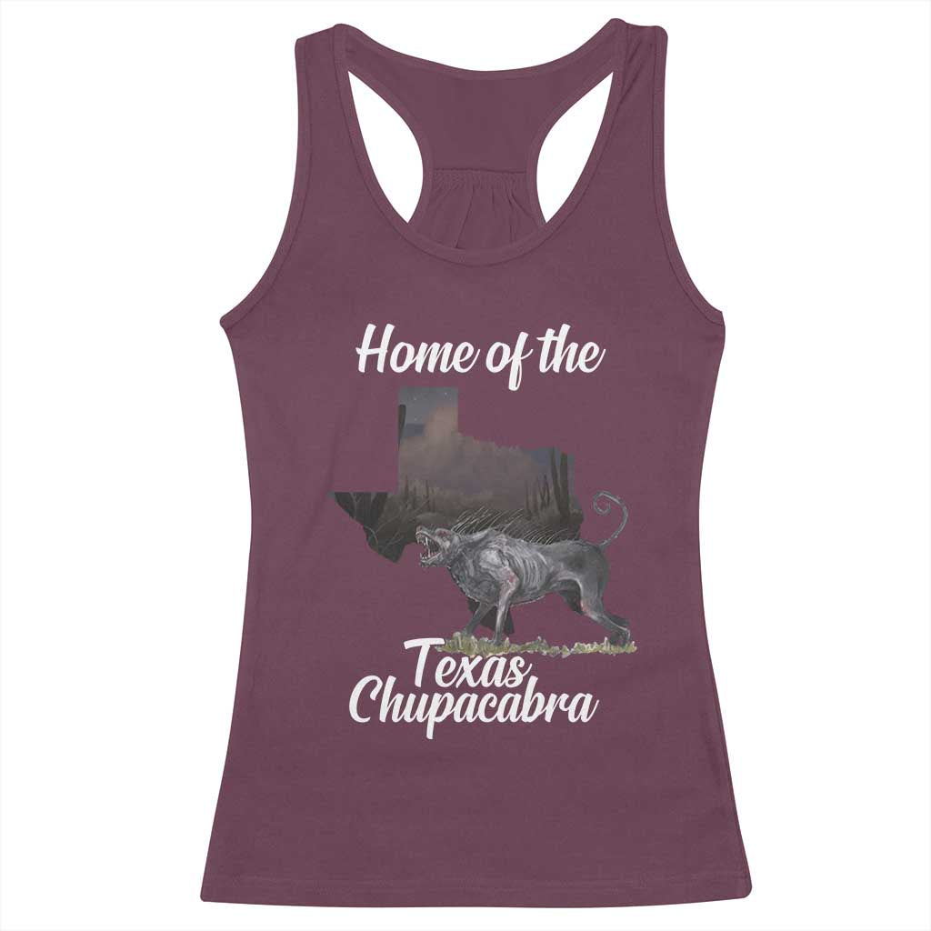 Chupacabra Racerback Tank Top Home Of The Texas Gothic Folklore Gift - Wonder Print Shop