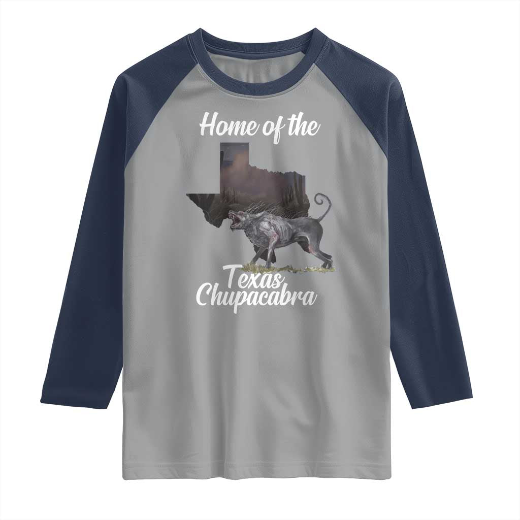 Chupacabra Raglan Shirt Home Of The Texas Gothic Folklore Gift - Wonder Print Shop