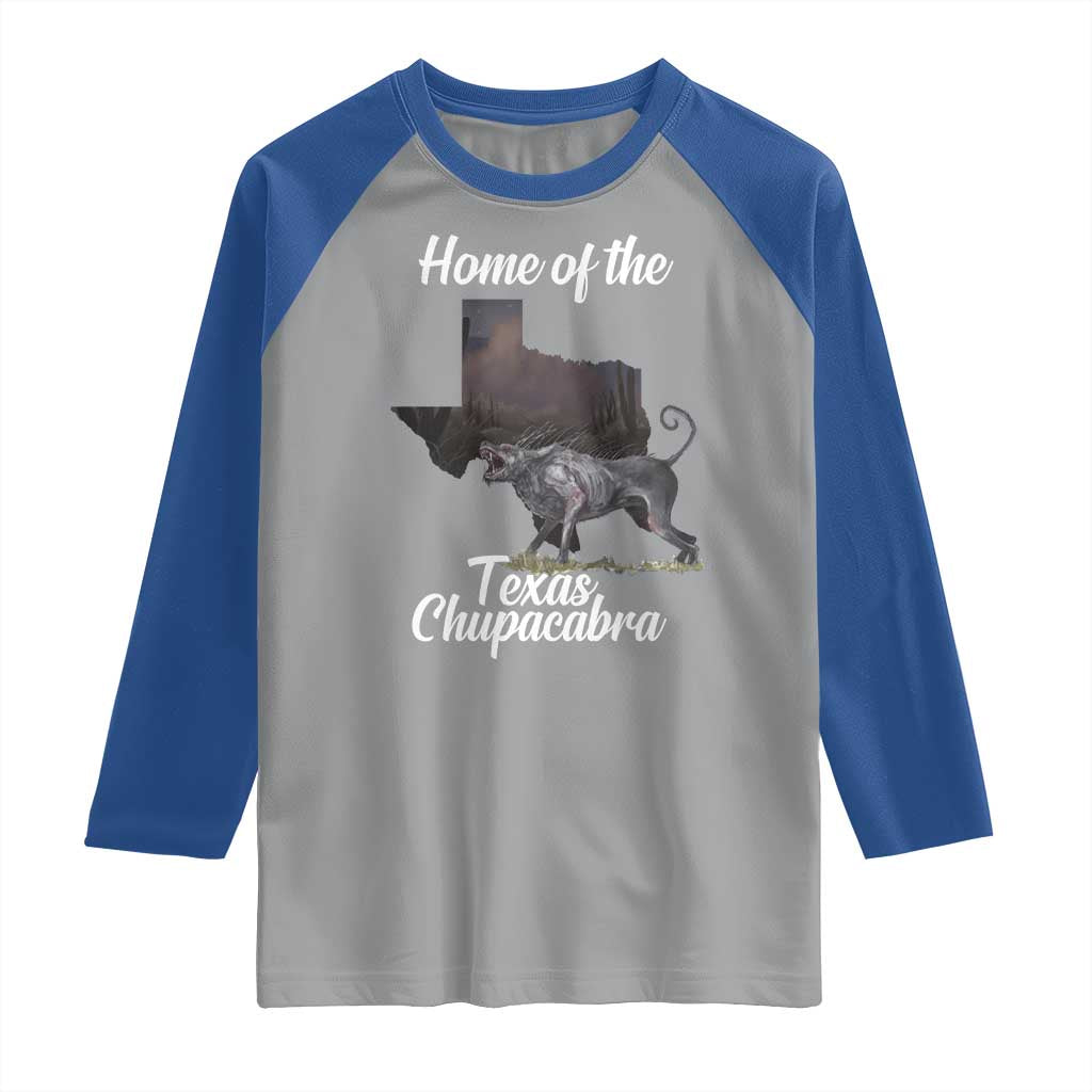 Chupacabra Raglan Shirt Home Of The Texas Gothic Folklore Gift - Wonder Print Shop