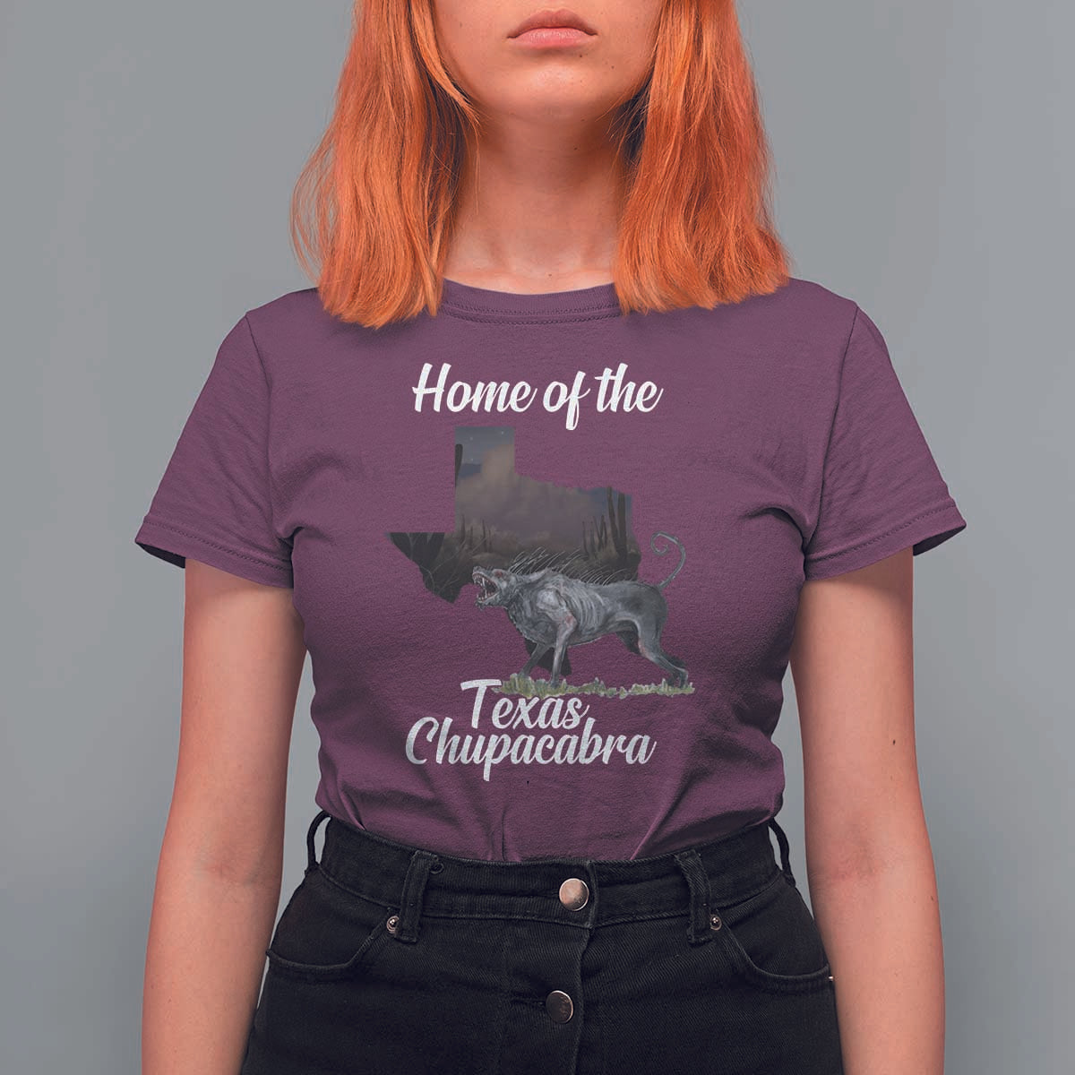 Chupacabra T Shirt For Women Home Of The Texas Gothic Folklore Gift - Wonder Print Shop