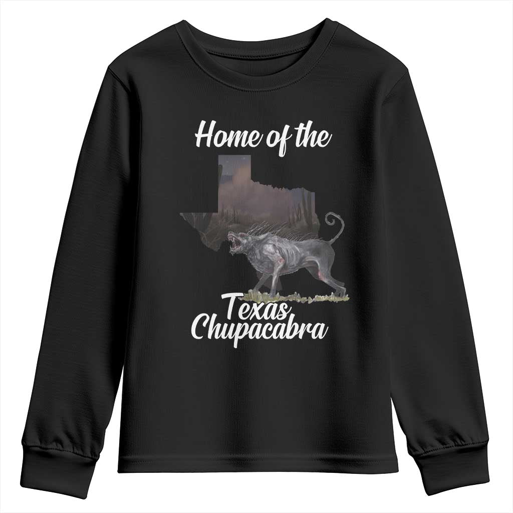 Chupacabra Youth Sweatshirt Home Of The Texas Gothic Folklore Gift - Wonder Print Shop