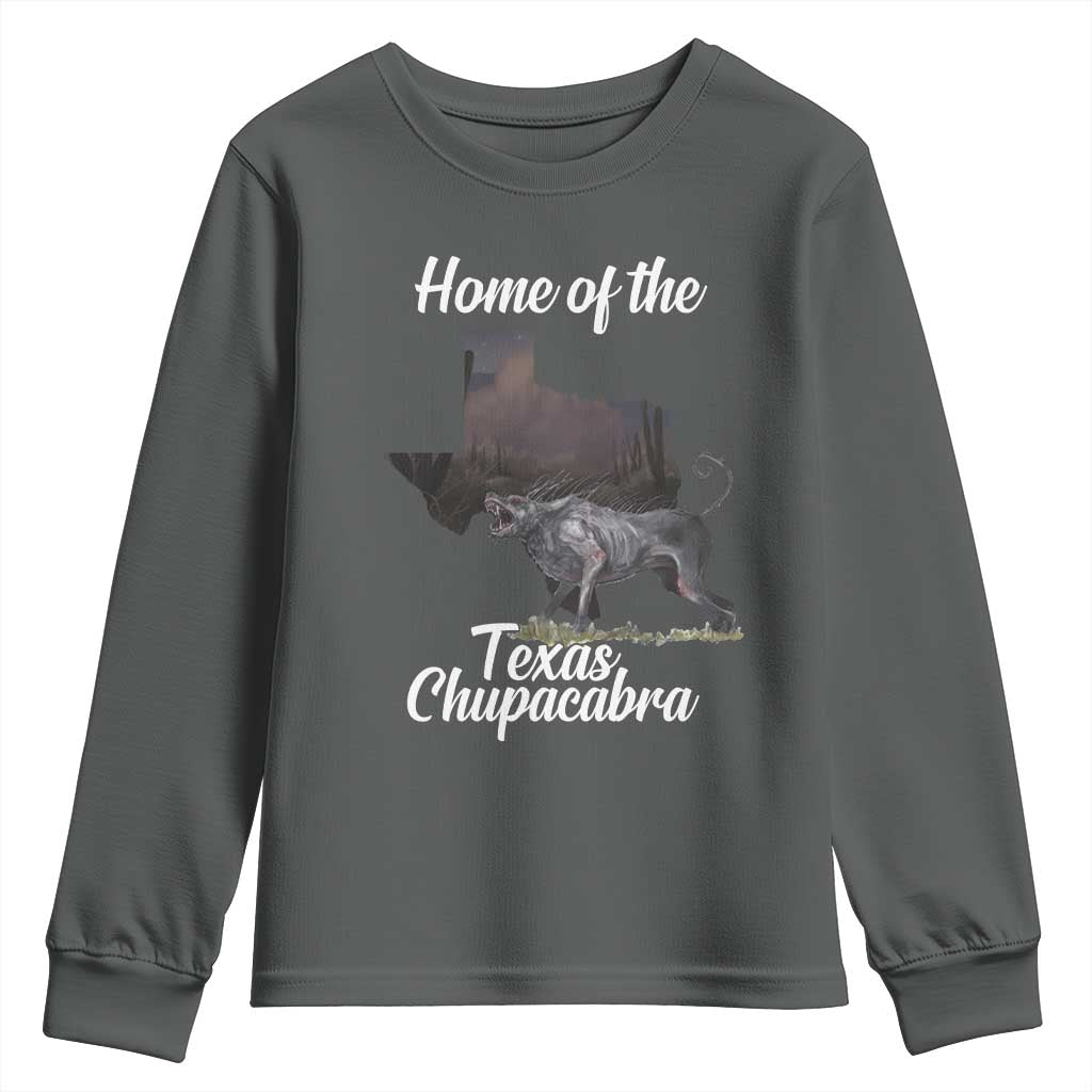 Chupacabra Youth Sweatshirt Home Of The Texas Gothic Folklore Gift - Wonder Print Shop