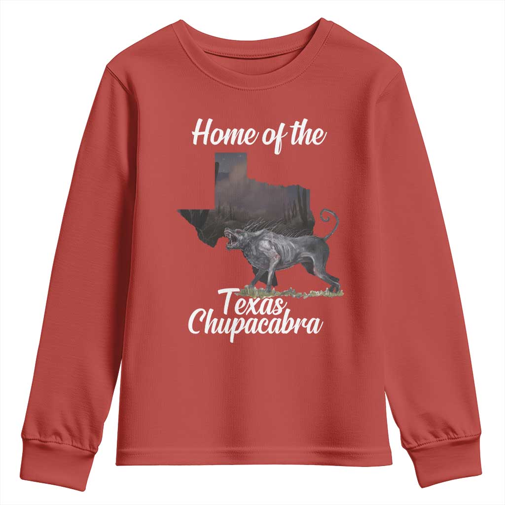 Chupacabra Youth Sweatshirt Home Of The Texas Gothic Folklore Gift - Wonder Print Shop