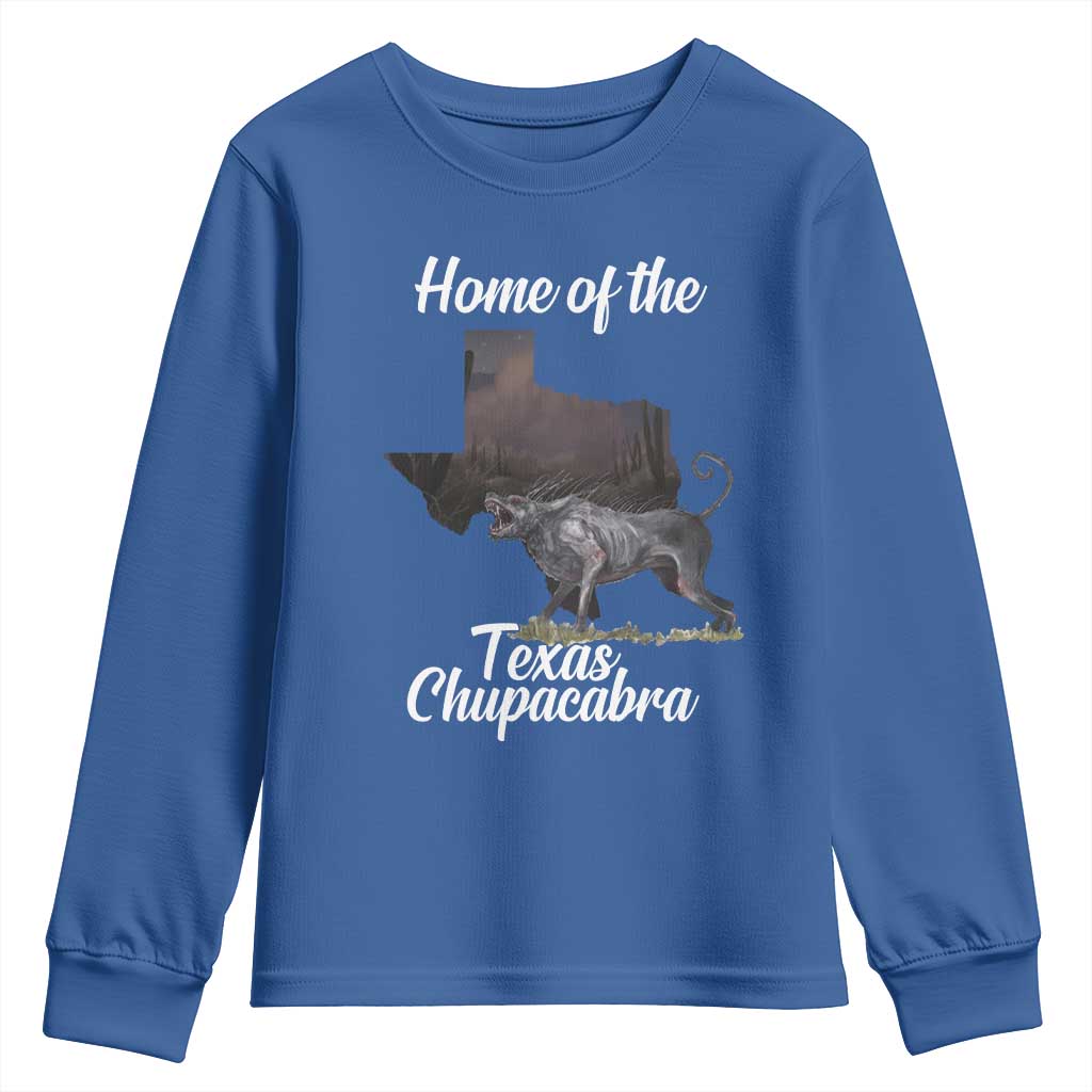Chupacabra Youth Sweatshirt Home Of The Texas Gothic Folklore Gift - Wonder Print Shop