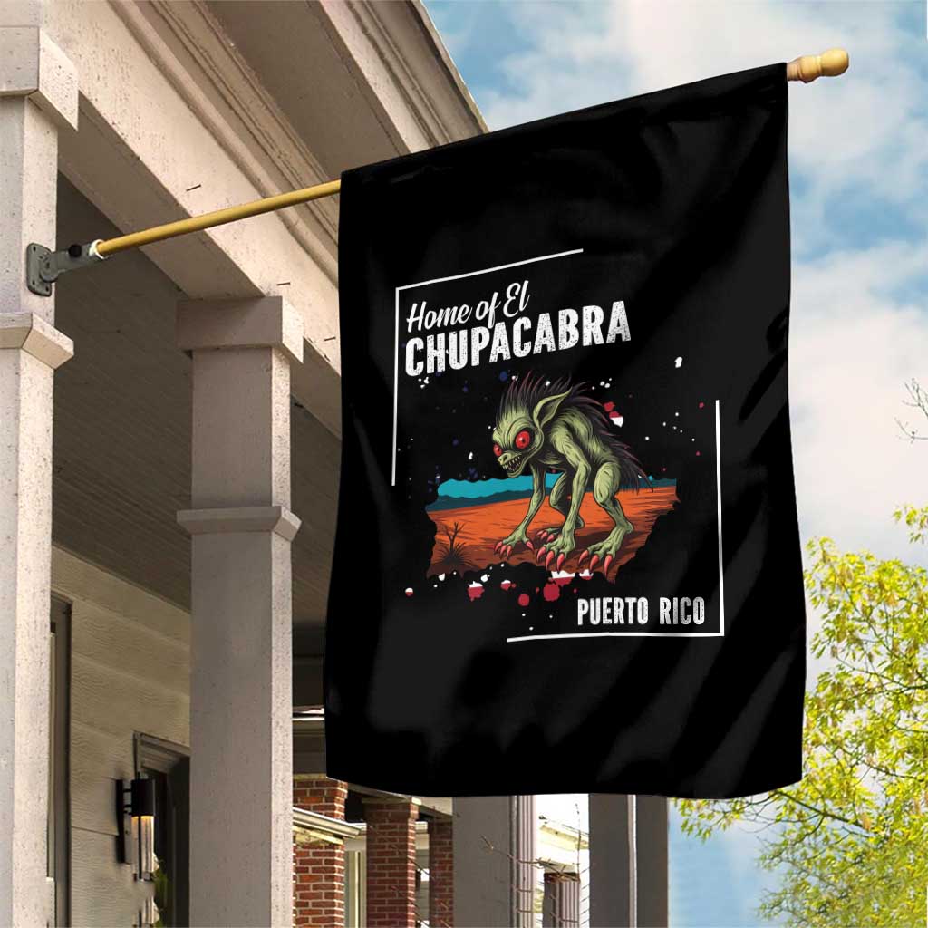 Chupacabra Garden Flag Home Of Puerto Rico Mystery Urban Legend Gift - Wonder Print Shop