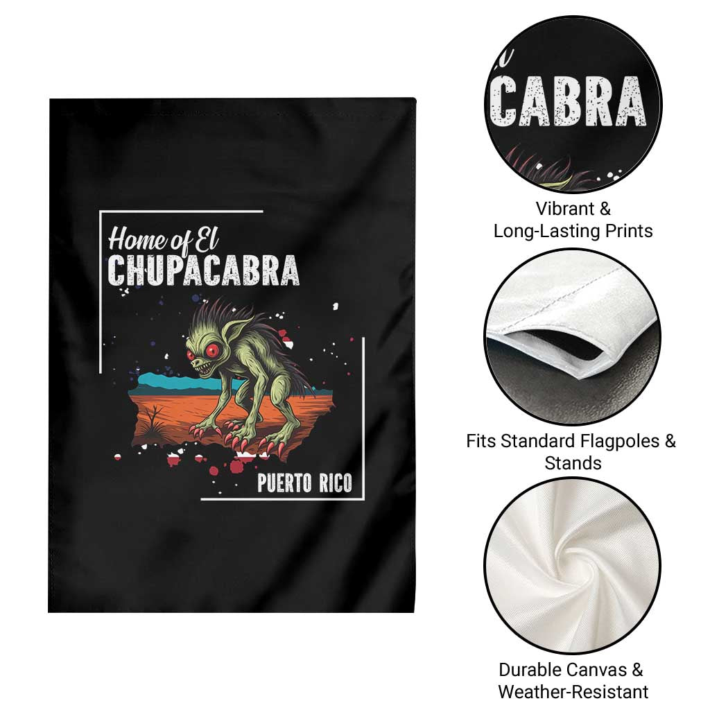 Chupacabra Garden Flag Home Of Puerto Rico Mystery Urban Legend Gift - Wonder Print Shop