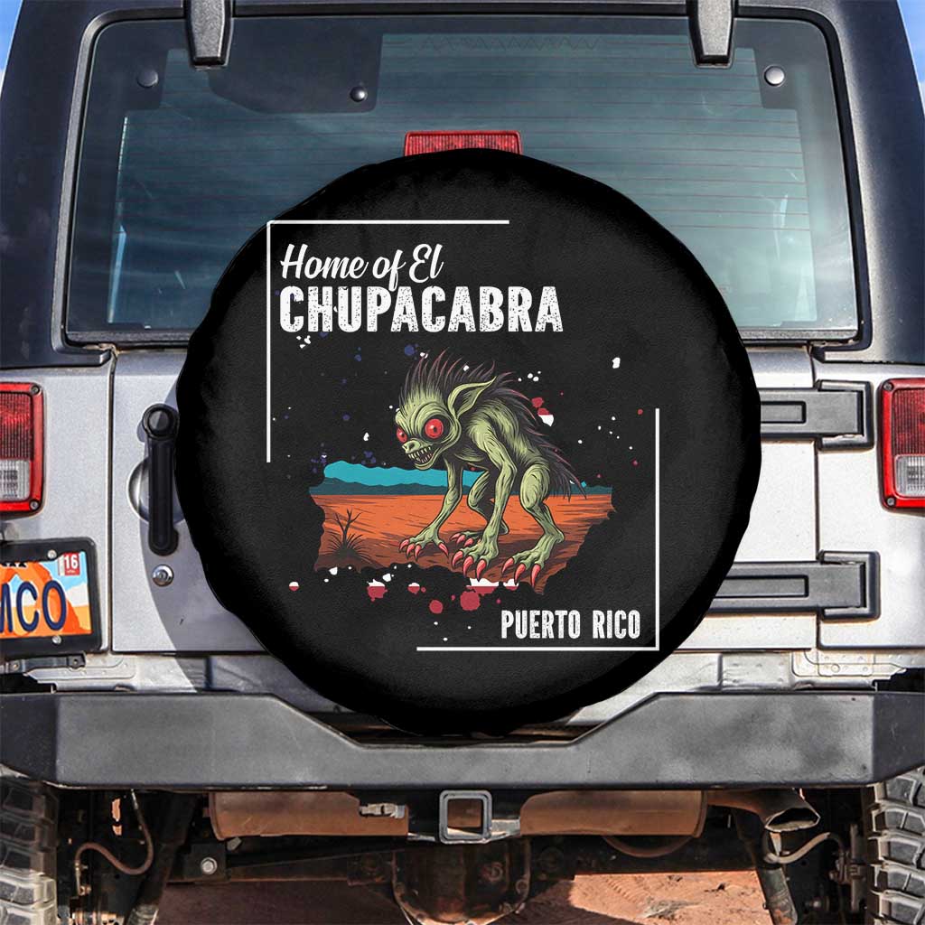 Chupacabra Spare Tire Cover Home Of Puerto Rico Mystery Urban Legend Gift - Wonder Print Shop