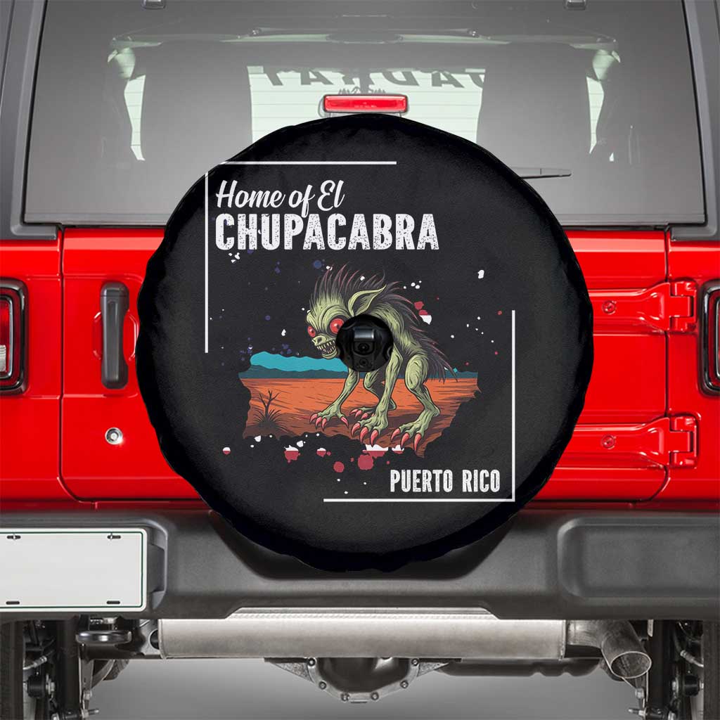 Chupacabra Spare Tire Cover Home Of Puerto Rico Mystery Urban Legend Gift - Wonder Print Shop