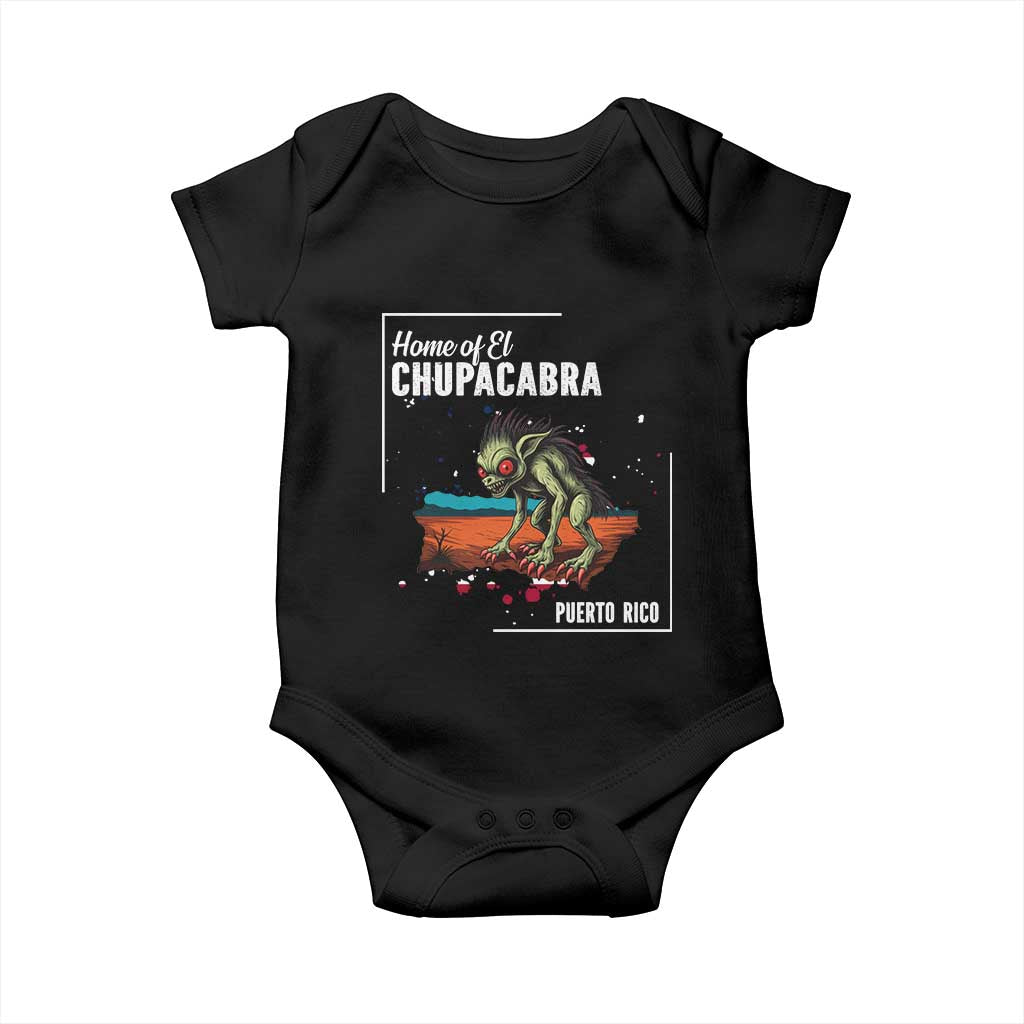 Chupacabra Baby Onesie Home Of Puerto Rico Mystery Urban Legend Gift - Wonder Print Shop