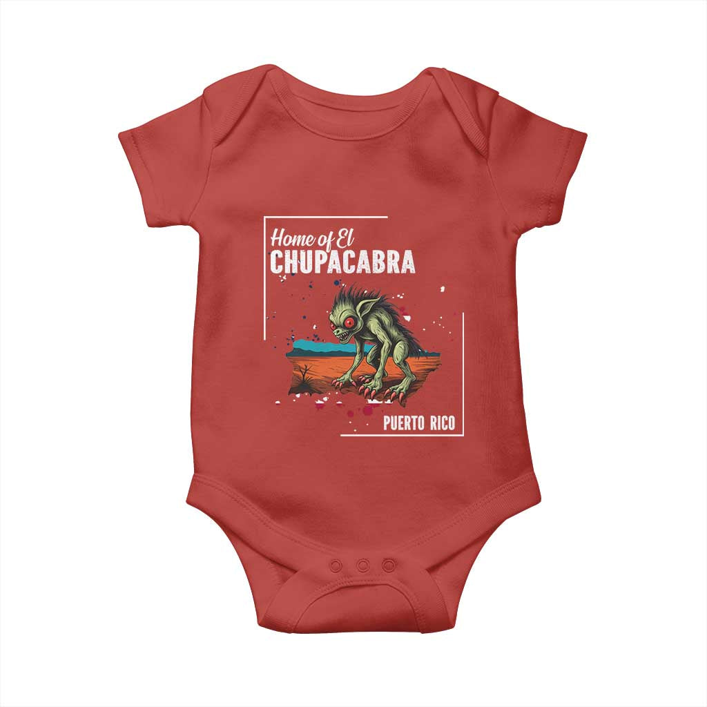 Chupacabra Baby Onesie Home Of Puerto Rico Mystery Urban Legend Gift - Wonder Print Shop