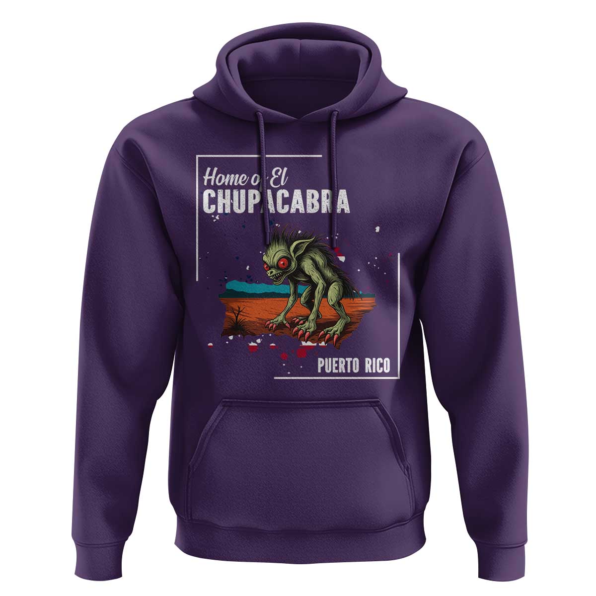 Chupacabra Hoodie Home Of Puerto Rico Mystery Urban Legend Gift - Wonder Print Shop