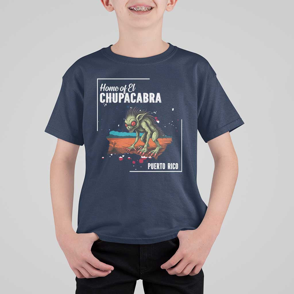 Chupacabra T Shirt For Kid Home Of Puerto Rico Mystery Urban Legend Gift - Wonder Print Shop