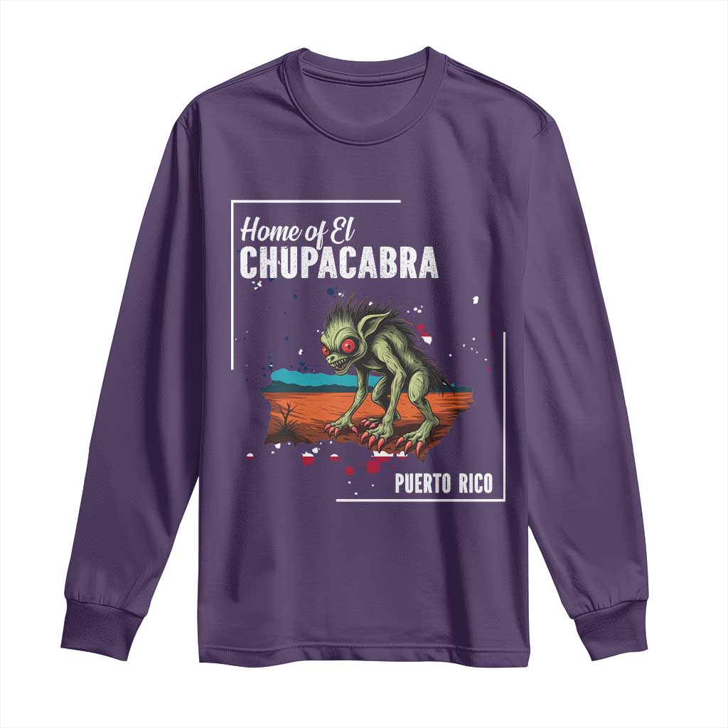 Chupacabra Long Sleeve Shirt Home Of Puerto Rico Mystery Urban Legend Gift - Wonder Print Shop