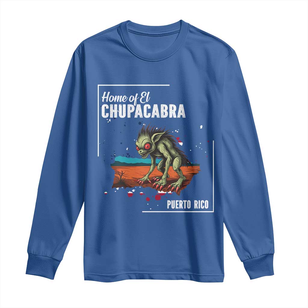 Chupacabra Long Sleeve Shirt Home Of Puerto Rico Mystery Urban Legend Gift - Wonder Print Shop