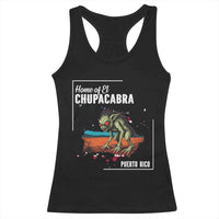 Chupacabra Racerback Tank Top Home Of Puerto Rico Mystery Urban Legend Gift - Wonder Print Shop