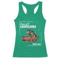 Chupacabra Racerback Tank Top Home Of Puerto Rico Mystery Urban Legend Gift - Wonder Print Shop