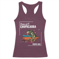 Chupacabra Racerback Tank Top Home Of Puerto Rico Mystery Urban Legend Gift - Wonder Print Shop