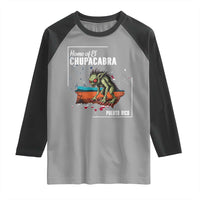 Chupacabra Raglan Shirt Home Of Puerto Rico Mystery Urban Legend Gift - Wonder Print Shop