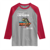 Chupacabra Raglan Shirt Home Of Puerto Rico Mystery Urban Legend Gift - Wonder Print Shop