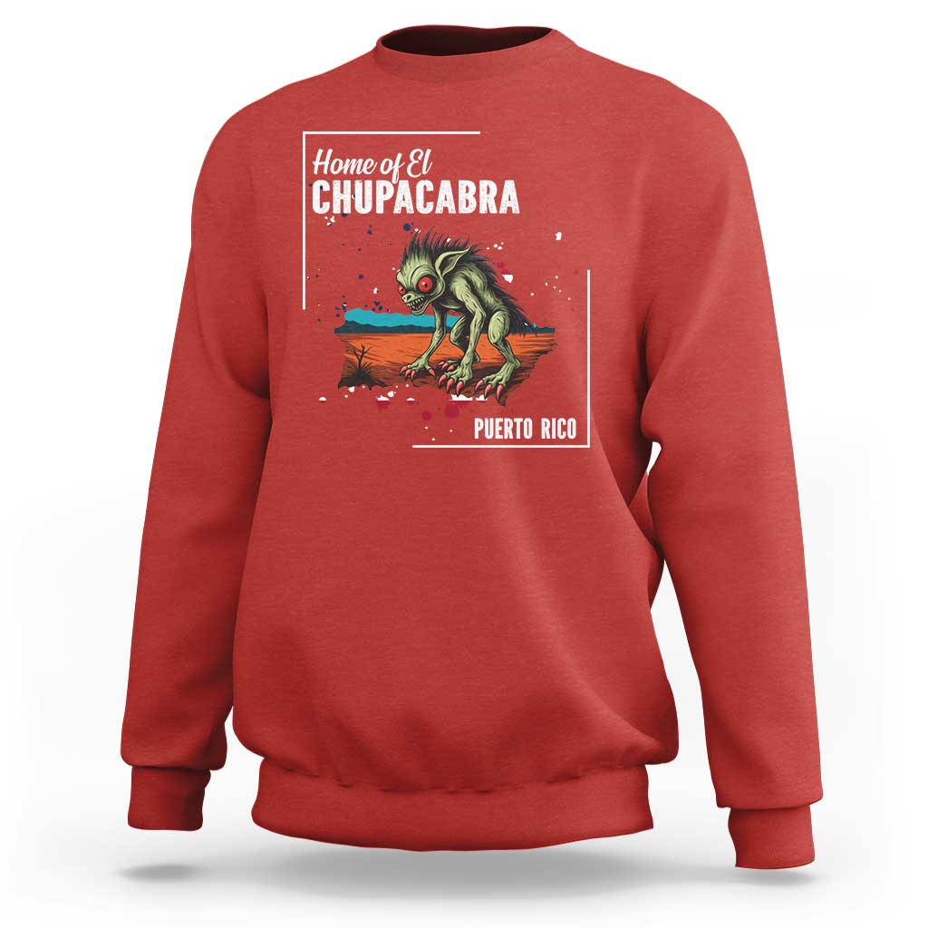 Chupacabra Sweatshirt Home Of Puerto Rico Mystery Urban Legend Gift - Wonder Print Shop