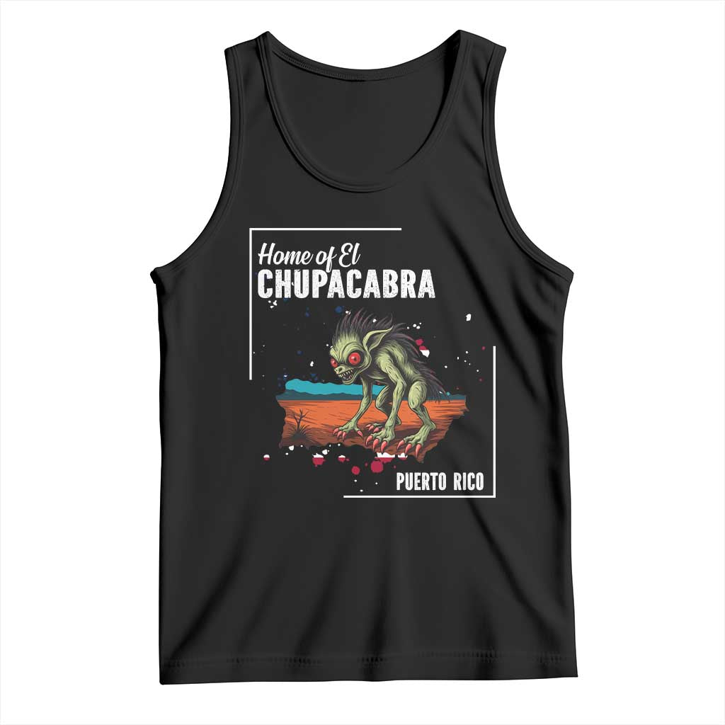 Chupacabra Tank Top Home Of Puerto Rico Mystery Urban Legend Gift - Wonder Print Shop