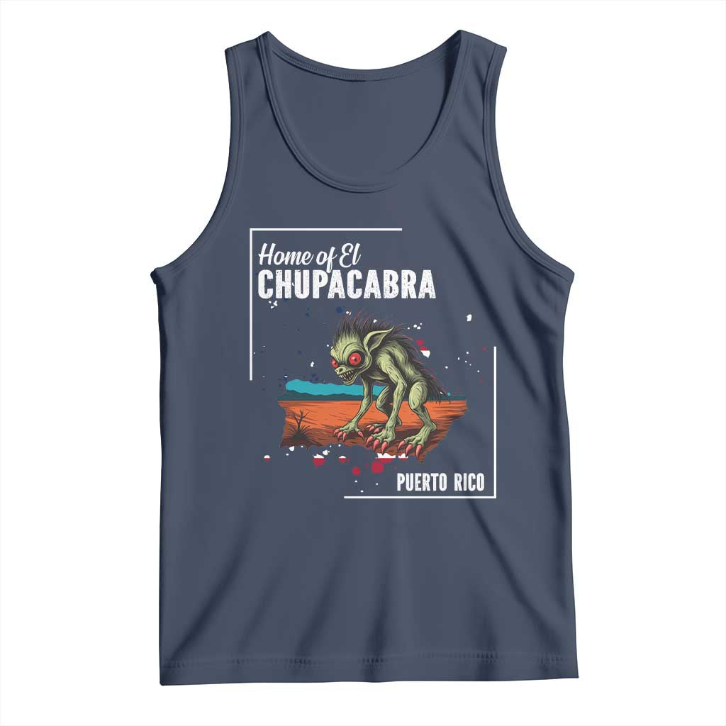 Chupacabra Tank Top Home Of Puerto Rico Mystery Urban Legend Gift - Wonder Print Shop