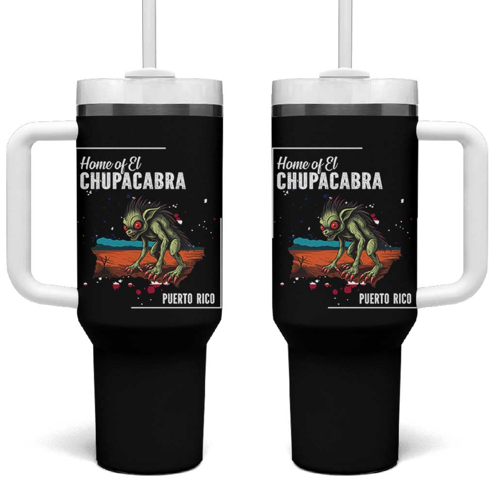 Chupacabra Tumbler With Handle Home Of Puerto Rico Mystery Urban Legend Gift