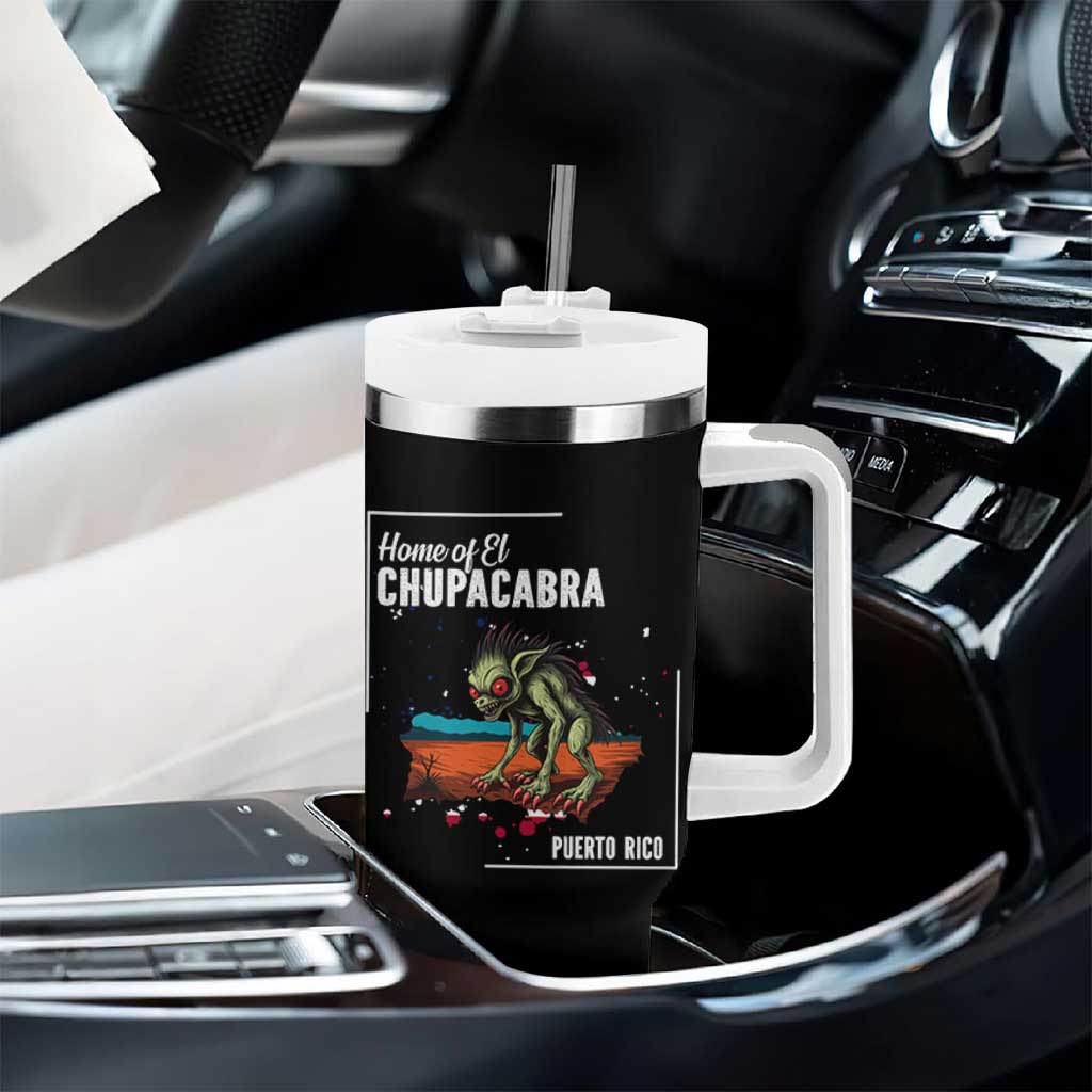 Chupacabra Tumbler With Handle Home Of Puerto Rico Mystery Urban Legend Gift
