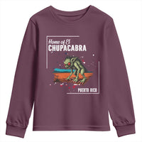 Chupacabra Youth Sweatshirt Home Of Puerto Rico Mystery Urban Legend Gift - Wonder Print Shop