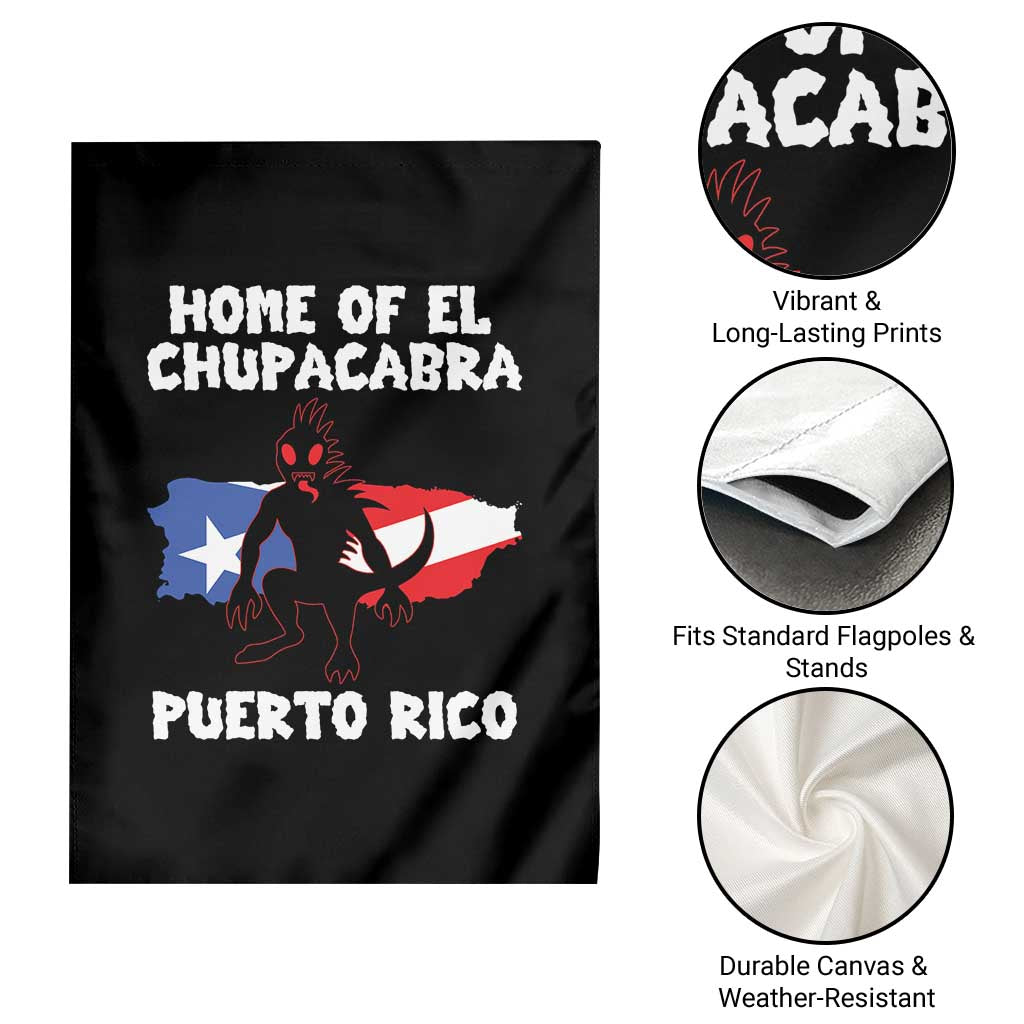 Chupacabra Garden Flag Home Of Puerto Rico Legend Gothic Horror Gift - Wonder Print Shop