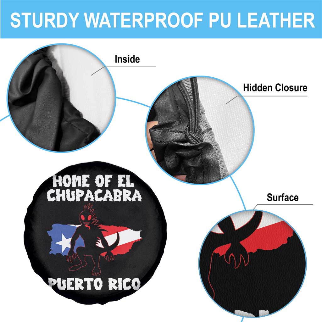 Chupacabra Spare Tire Cover Home Of Puerto Rico Legend Gothic Horror Gift - Wonder Print Shop