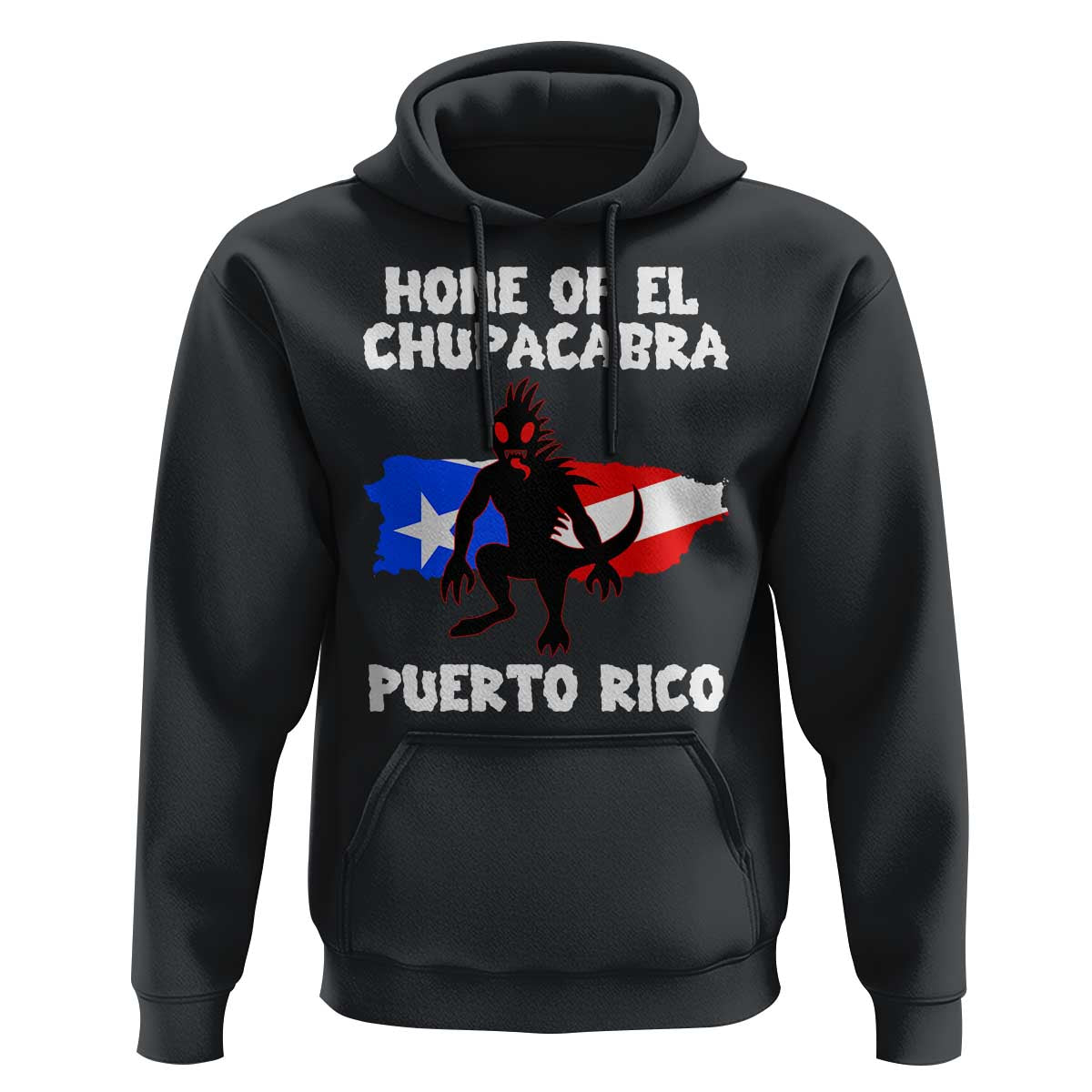 Chupacabra Hoodie Home Of Puerto Rico Legend Gothic Horror Gift - Wonder Print Shop