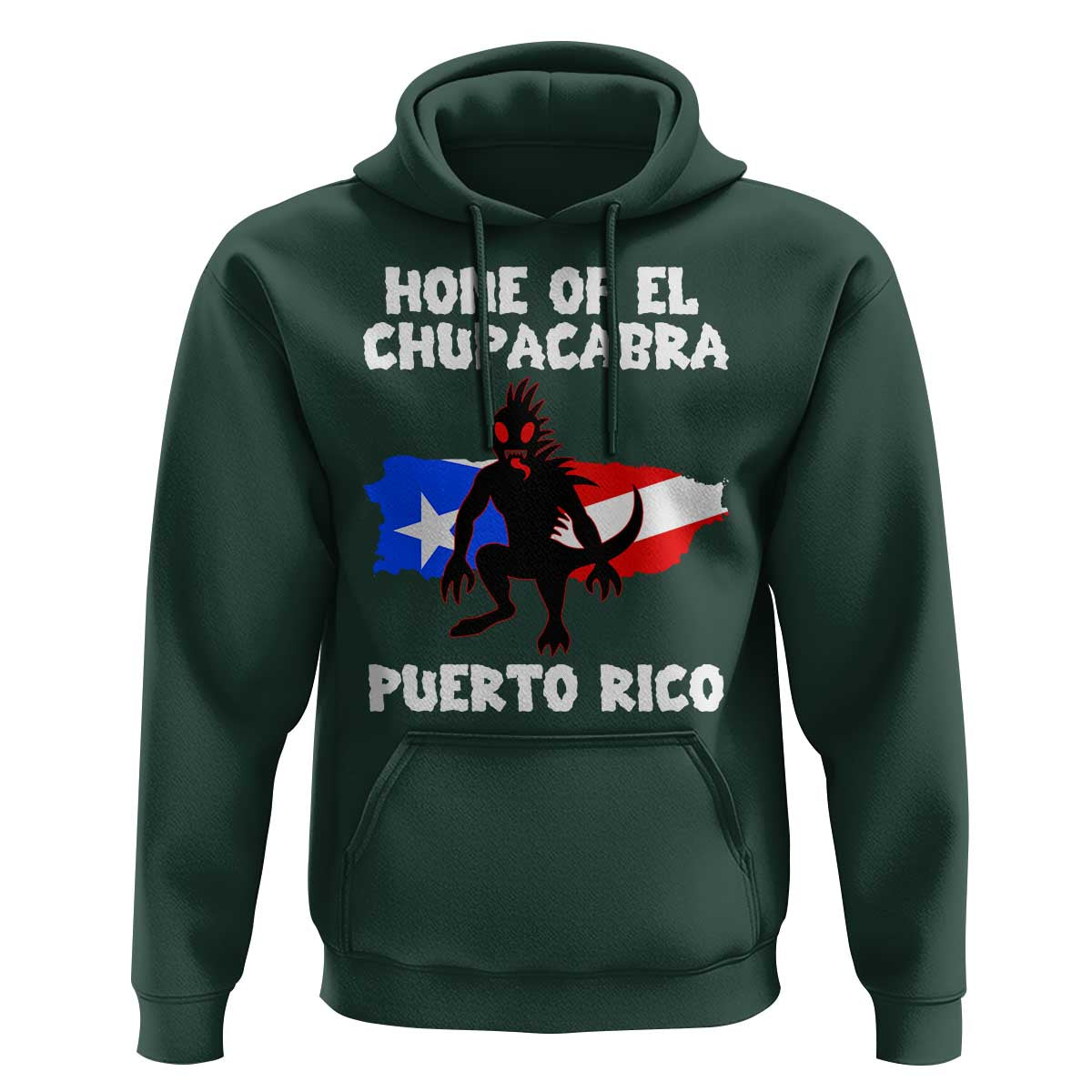 Chupacabra Hoodie Home Of Puerto Rico Legend Gothic Horror Gift - Wonder Print Shop