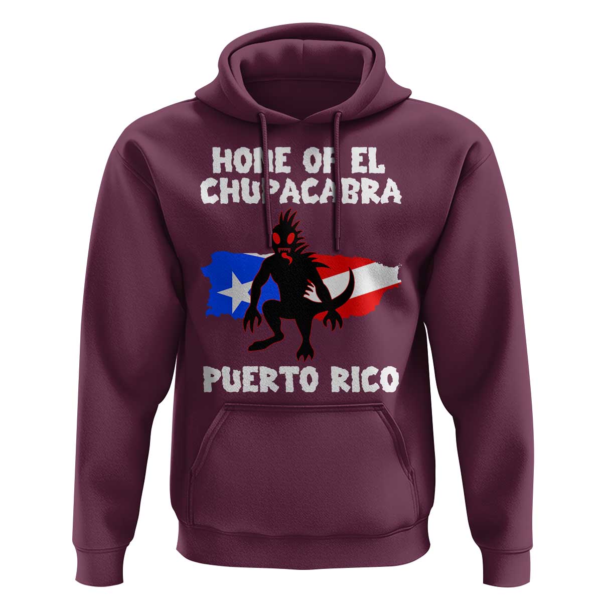 Chupacabra Hoodie Home Of Puerto Rico Legend Gothic Horror Gift - Wonder Print Shop