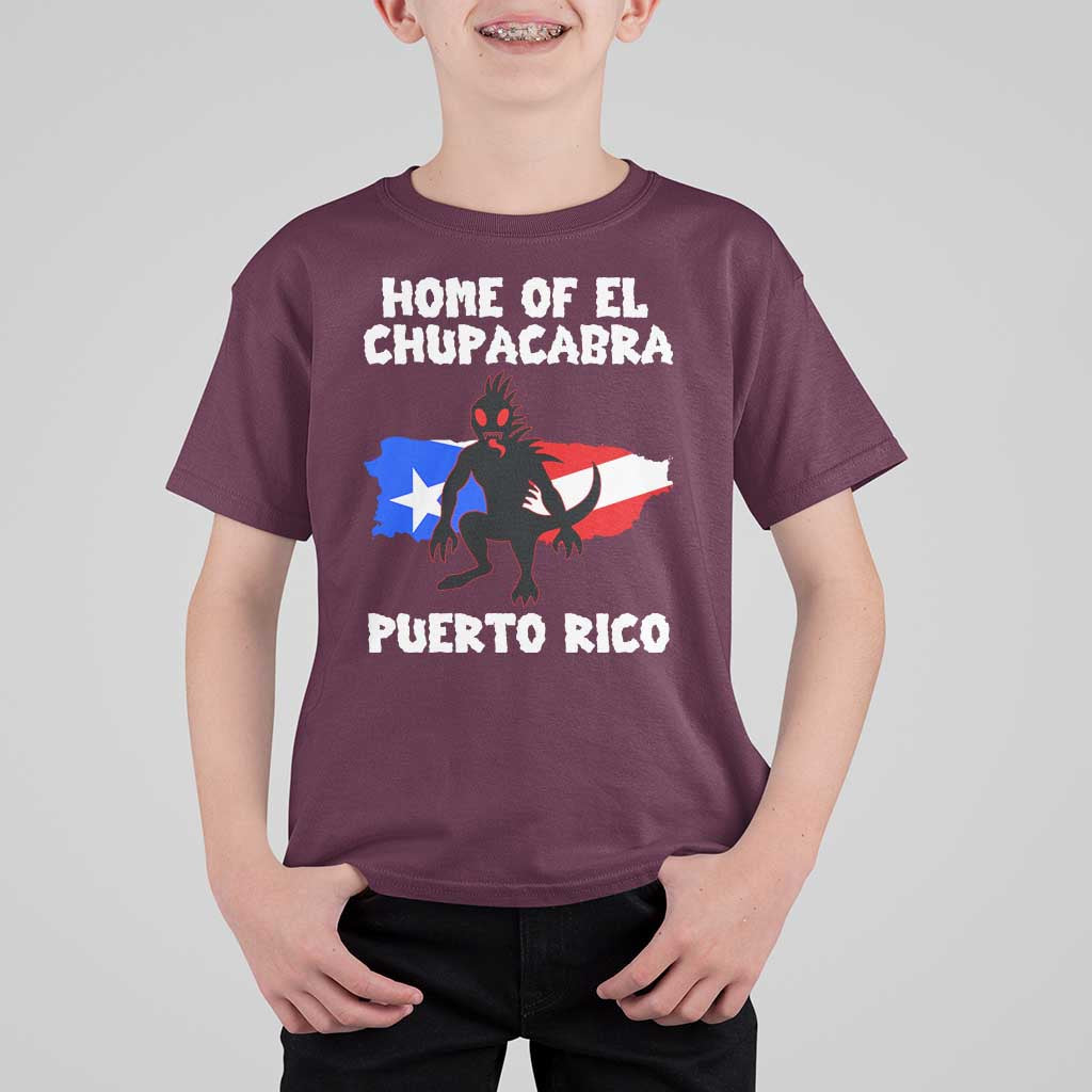 Chupacabra T Shirt For Kid Home Of Puerto Rico Legend Gothic Horror Gift - Wonder Print Shop