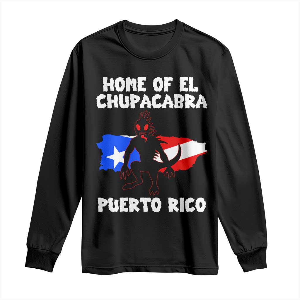 Chupacabra Long Sleeve Shirt Home Of Puerto Rico Legend Gothic Horror Gift - Wonder Print Shop