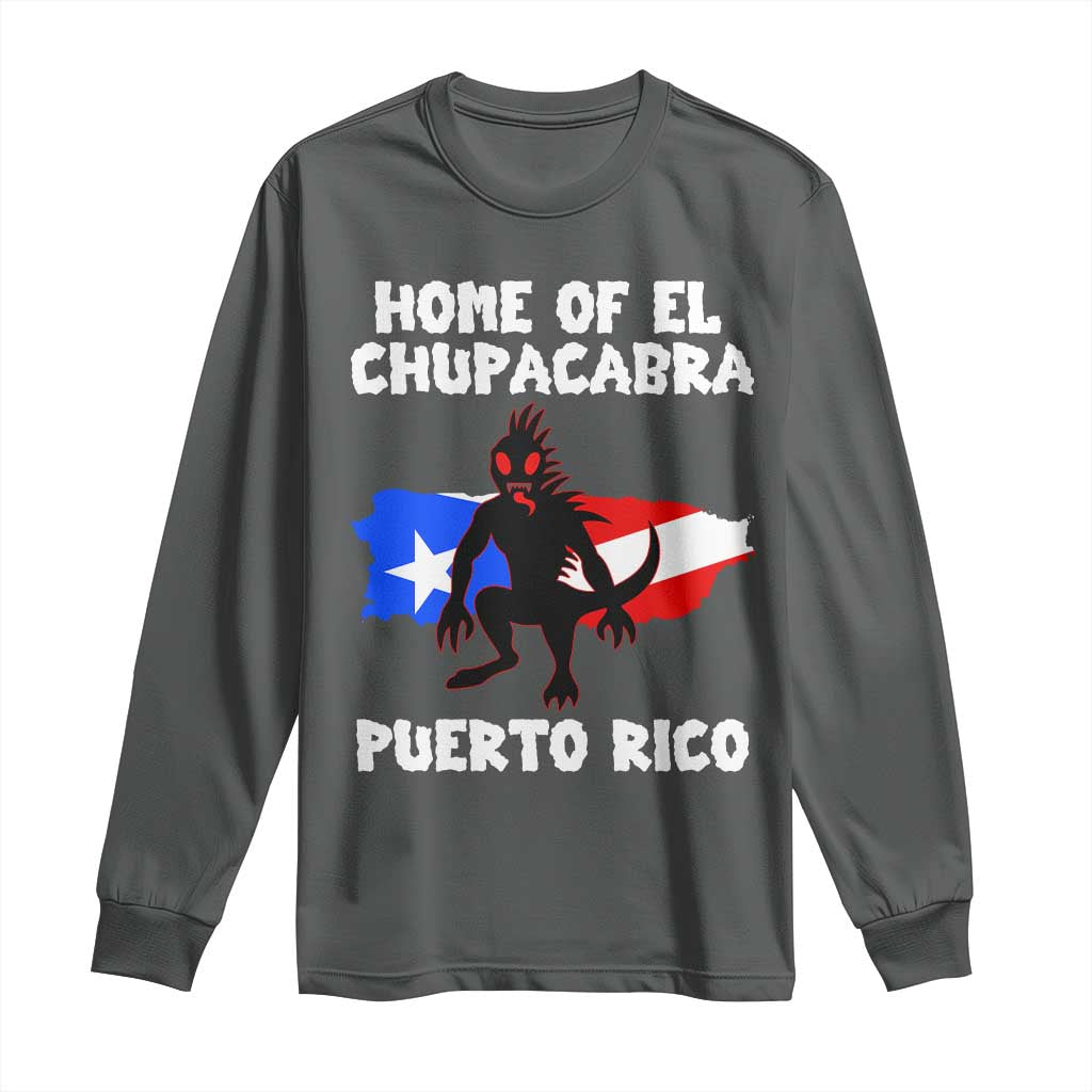 Chupacabra Long Sleeve Shirt Home Of Puerto Rico Legend Gothic Horror Gift - Wonder Print Shop