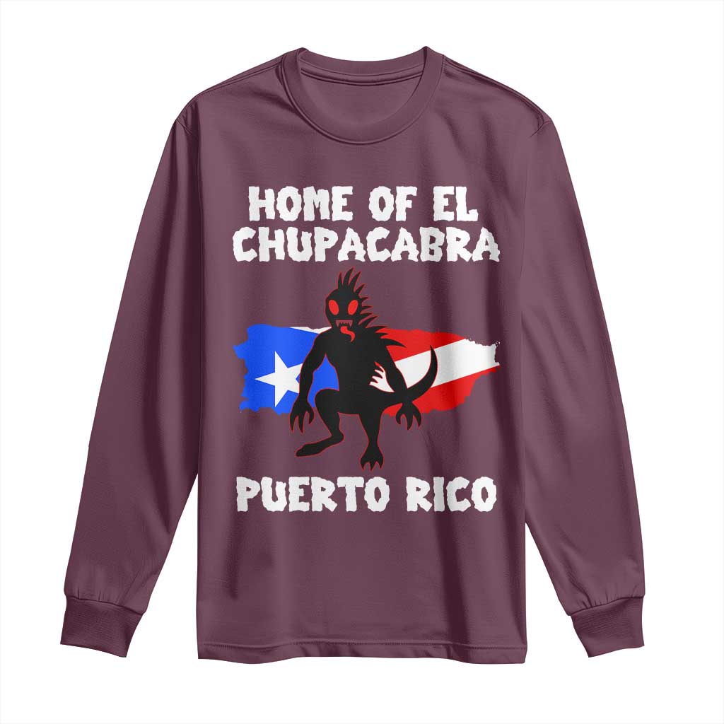 Chupacabra Long Sleeve Shirt Home Of Puerto Rico Legend Gothic Horror Gift - Wonder Print Shop