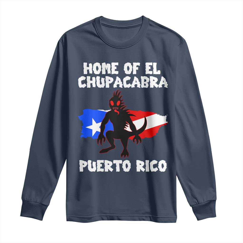 Chupacabra Long Sleeve Shirt Home Of Puerto Rico Legend Gothic Horror Gift - Wonder Print Shop
