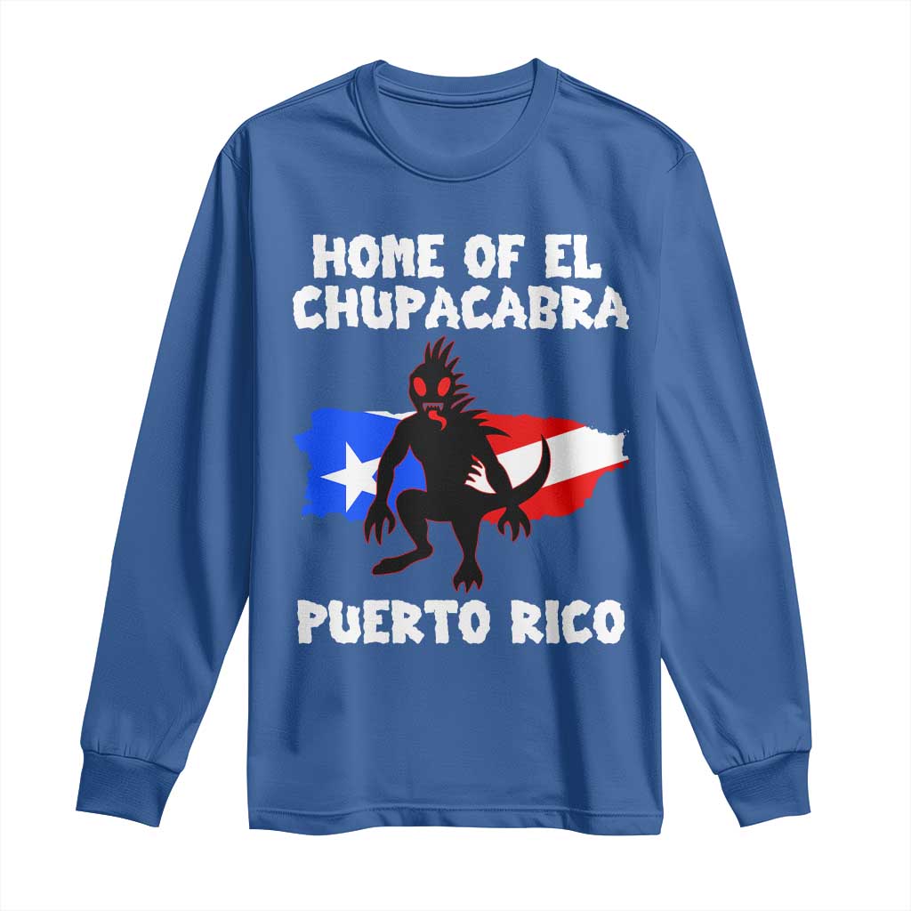 Chupacabra Long Sleeve Shirt Home Of Puerto Rico Legend Gothic Horror Gift - Wonder Print Shop