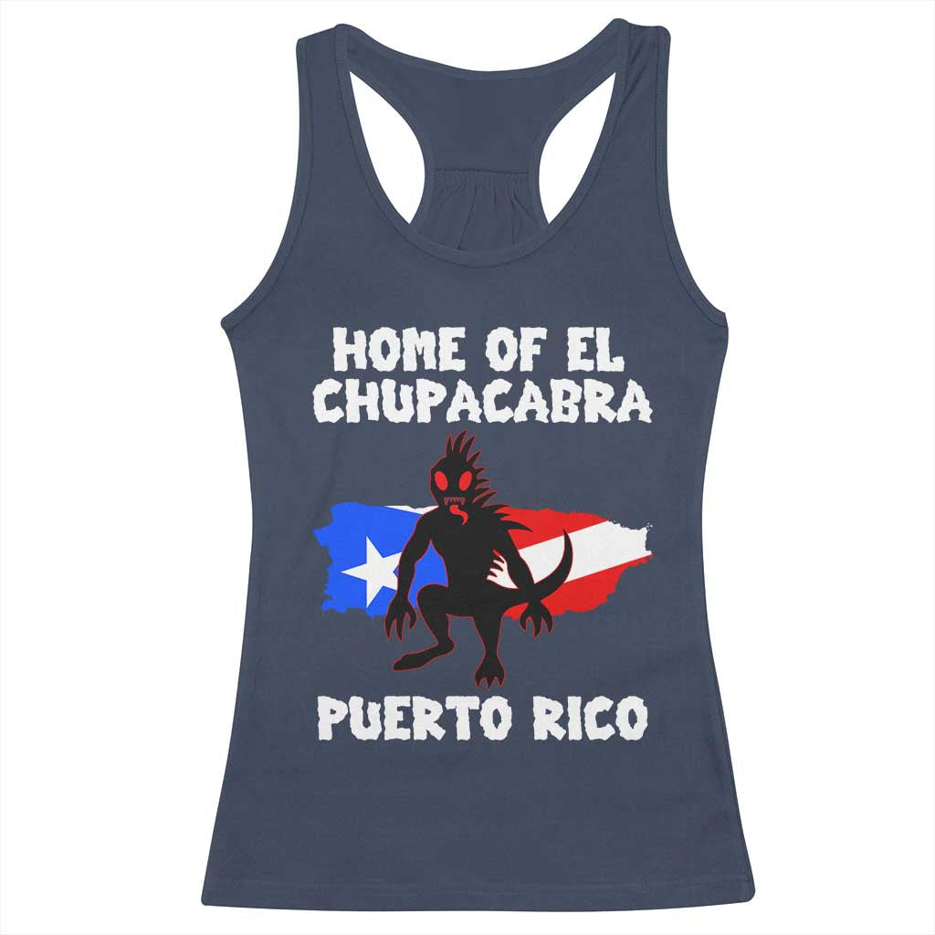 Chupacabra Racerback Tank Top Home Of Puerto Rico Legend Gothic Horror Gift - Wonder Print Shop