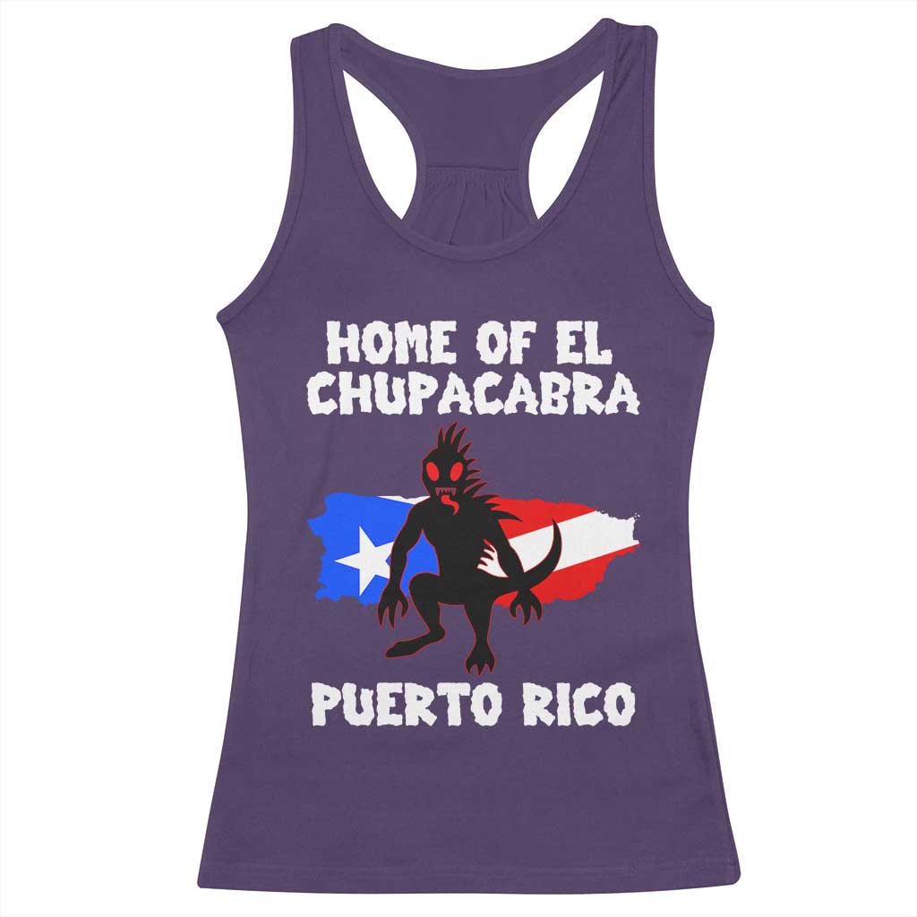 Chupacabra Racerback Tank Top Home Of Puerto Rico Legend Gothic Horror Gift - Wonder Print Shop