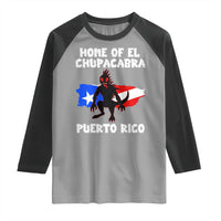 Chupacabra Raglan Shirt Home Of Puerto Rico Legend Gothic Horror Gift - Wonder Print Shop