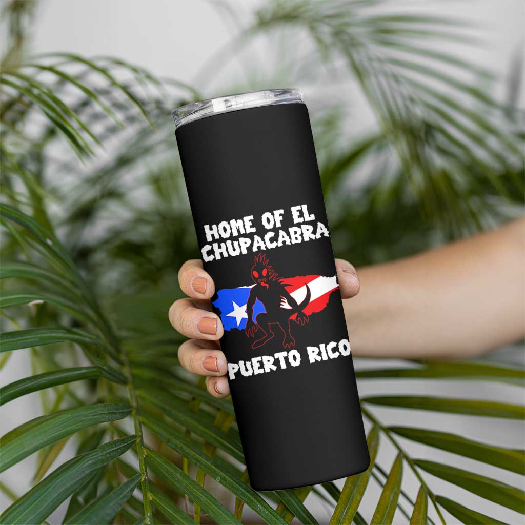 Chupacabra Skinny Tumbler Home Of Puerto Rico Legend Gothic Horror Gift